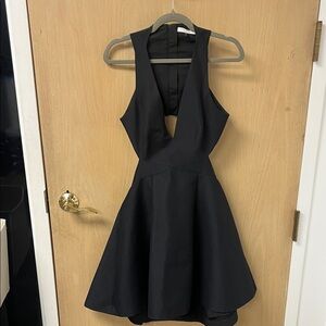 Halston Heritage Black Backless Dress